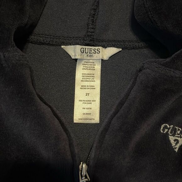 GUESS KIDS NAVY GIRLS SIZE 2T ZIP UP SWEATSHIRT - Picture 3 of 4